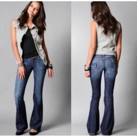 Citizens of Humanity Ingrid Low Waist Flare Jean Women 32 Blue Y2K Elena Gilbert - Picture 3 of 15